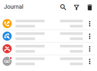 <wrap lo>Das Journal listet die gesamte Anrufhistorie unabhängig von der Kategorie auf.</wrap>